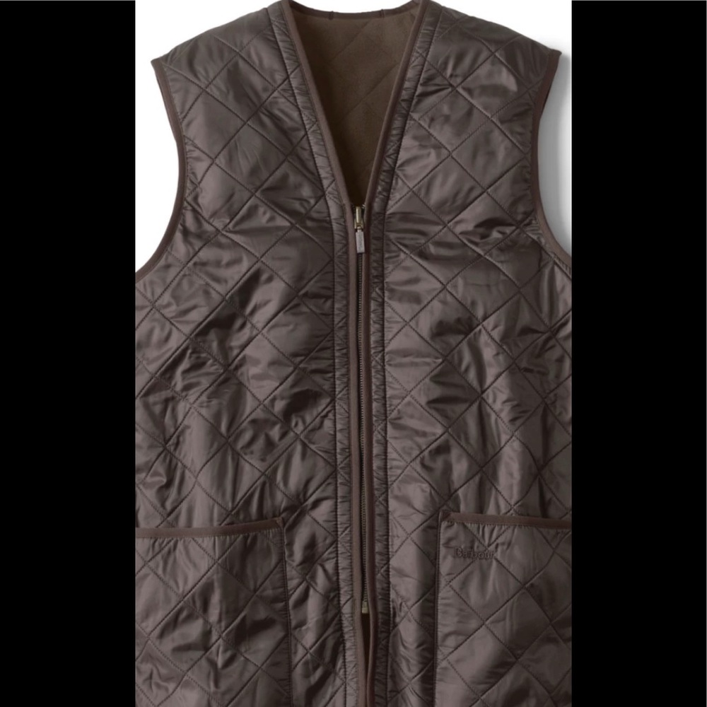 Men’s Barbour L black Polarquilt Zip-in liner